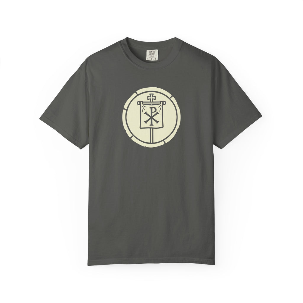 Chi-Rho Victory Medallion Catholic T-Shirt