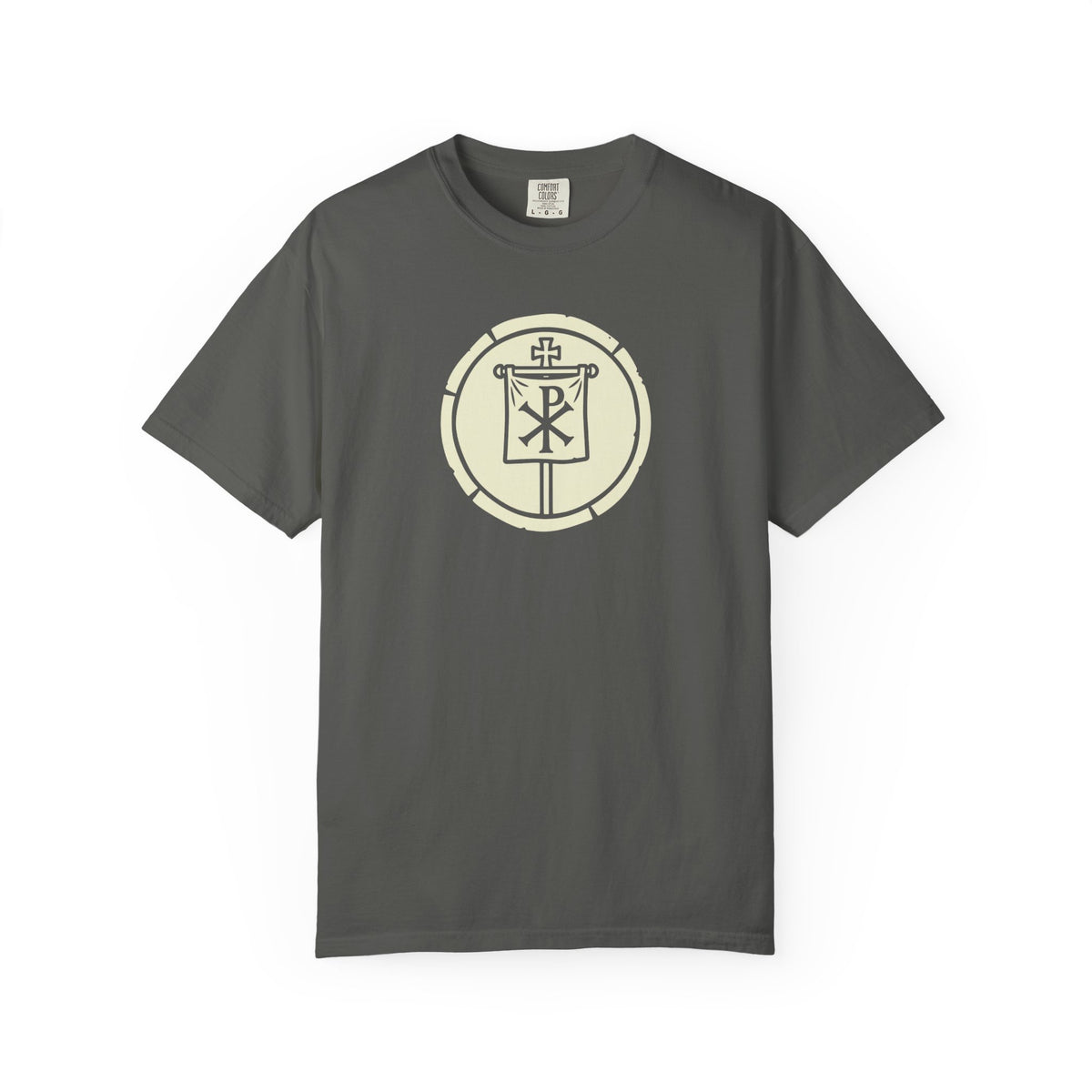 Chi-Rho Victory Medallion Catholic T-Shirt