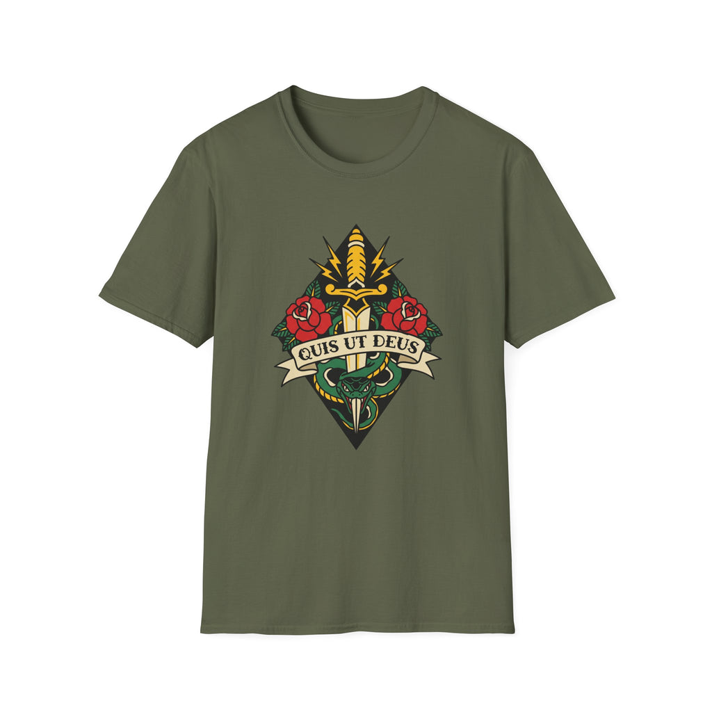 Quis Ut Deus Tattoo T-Shirt